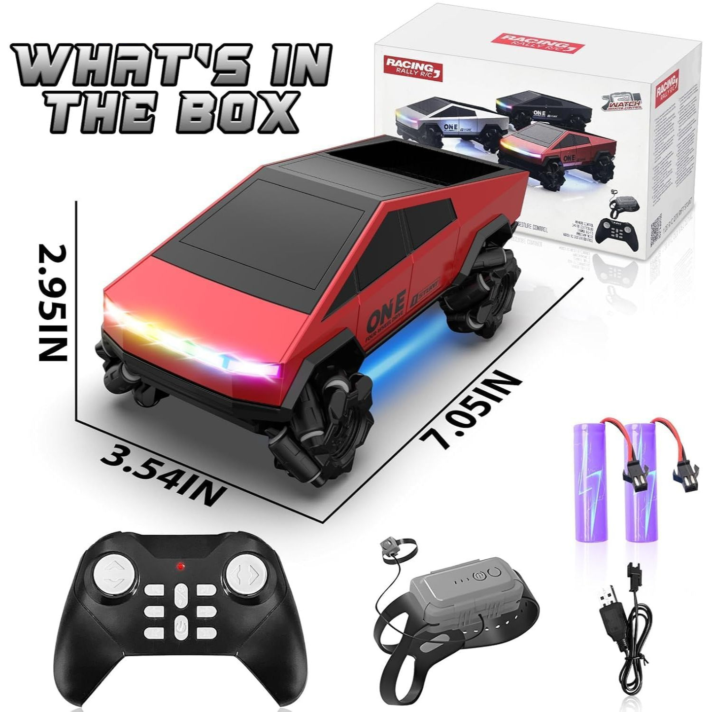 RC Cybertruck Style Stunt Car | Tesla Hand Gesture/Remote Control Drift Car