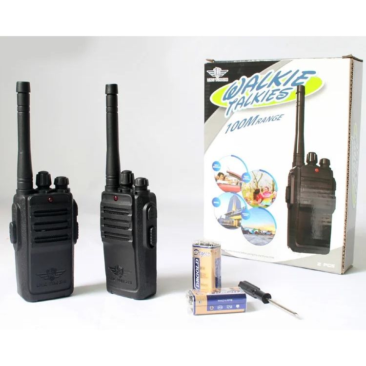 Black Colored Walkie Talkie with 100 Meter Range