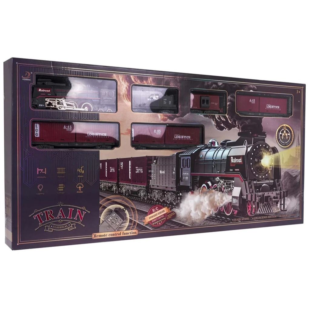 DIY Alloy RC Train Playset with Vintage Railway Track Set