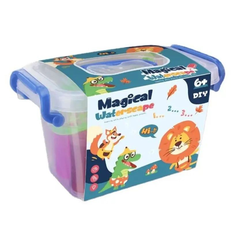 Magical Waterscape Toy Set | Build 3D Jelly Sea Animals | DIY 3D Water Art Kit with 8 Molds & 12 Colors | Fun Learning Toy for Kids