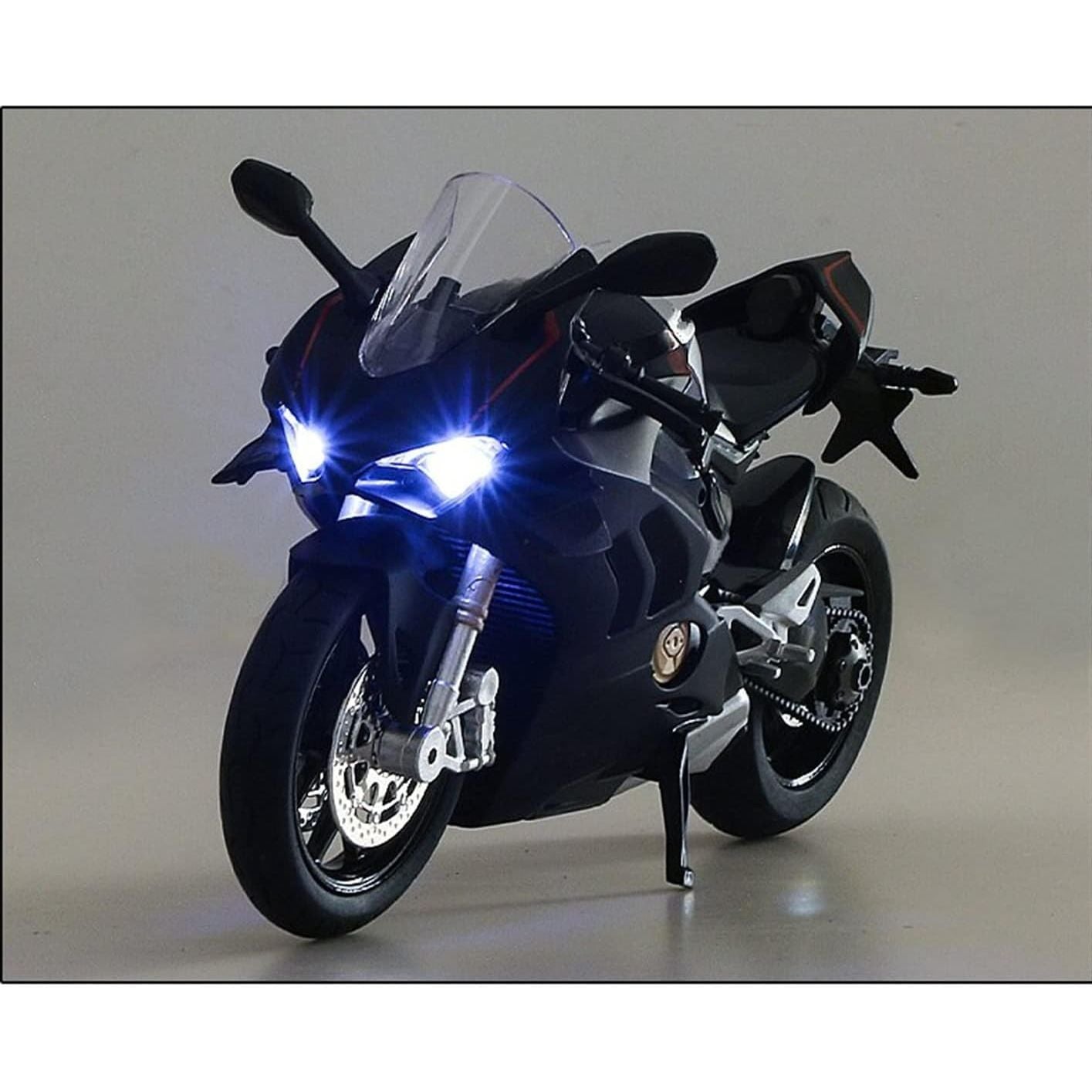 Die Cast Duccati Crose Alloy Motorcycle Toy With Lights