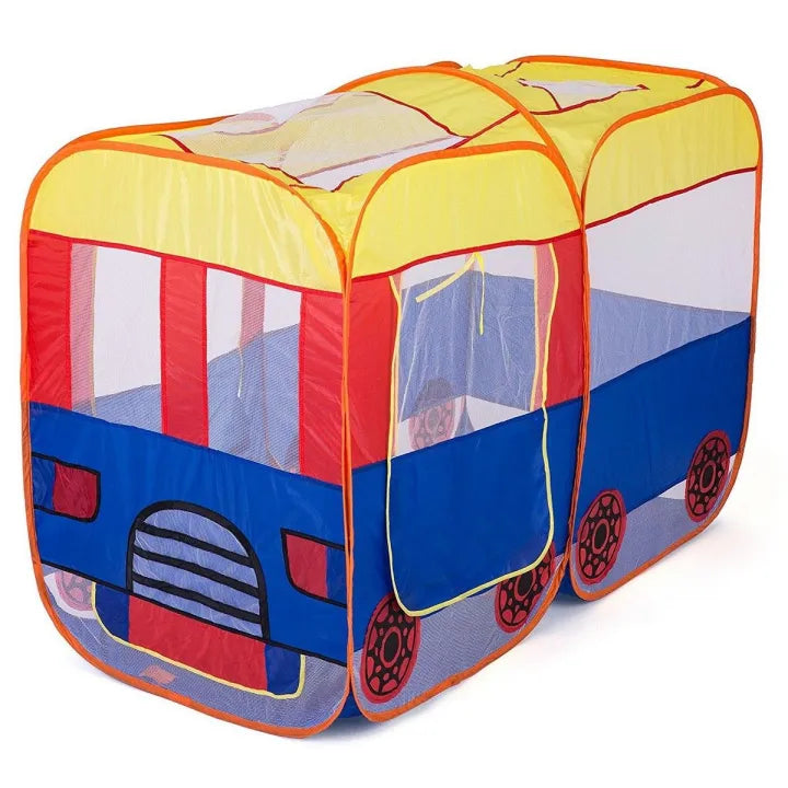 bus tent Double Size Pop Up Bus Themed Tent House For Kids – The Toy Factory
