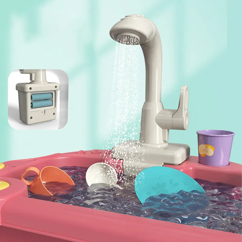 Kitchen Wash Basin 19 Pcs | Electric Dishcharge Dishwasher For Kids