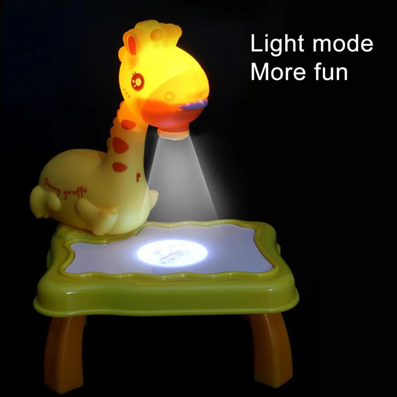 Giraffe Painting Table Projection | Painting Projector Toy For Kids