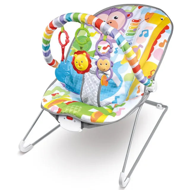 Baby Rocker Bouncing Chair With Cute Animal Toys For Toddlers