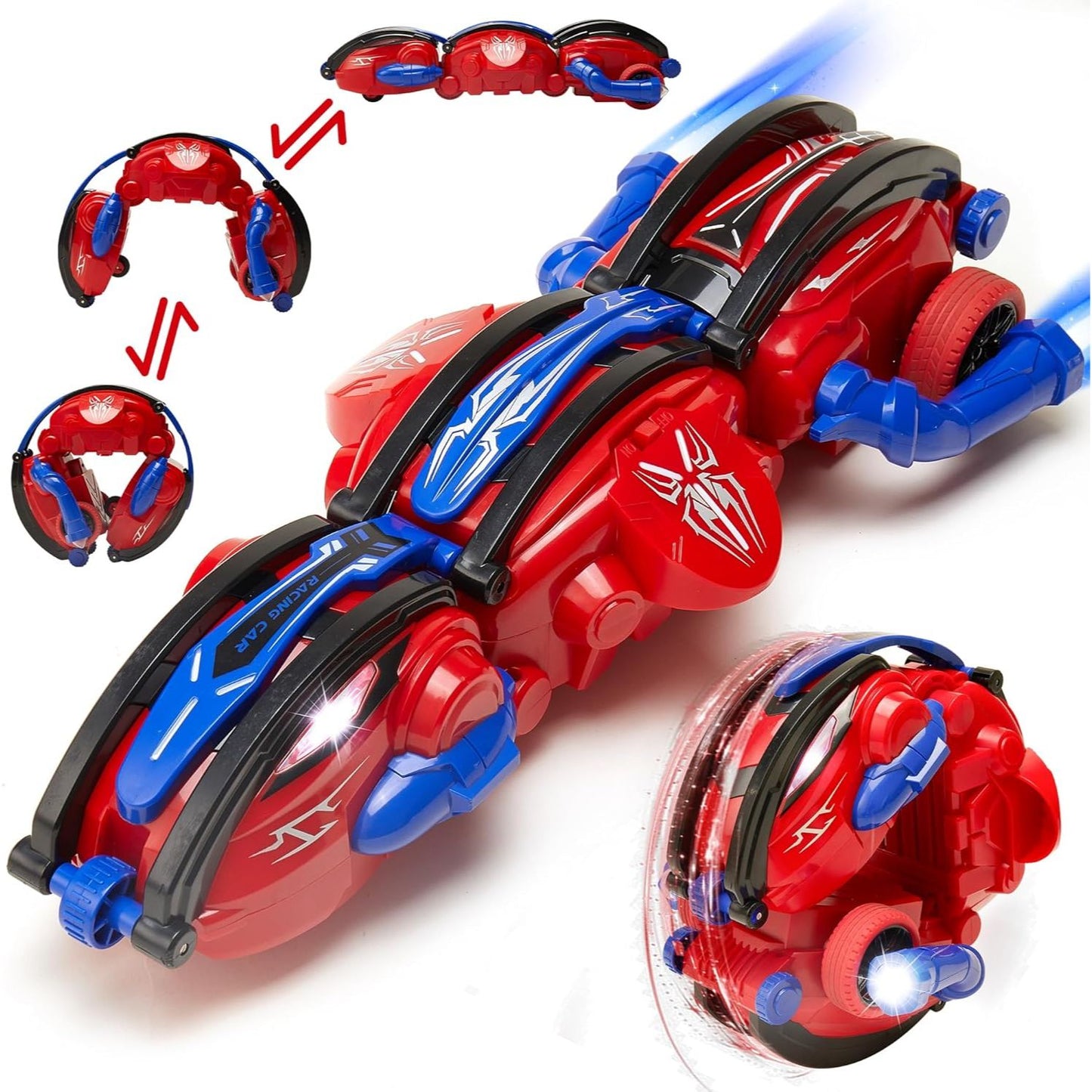 360° Rotation Remote Control Car With LED lights & Rechargeable Batteries