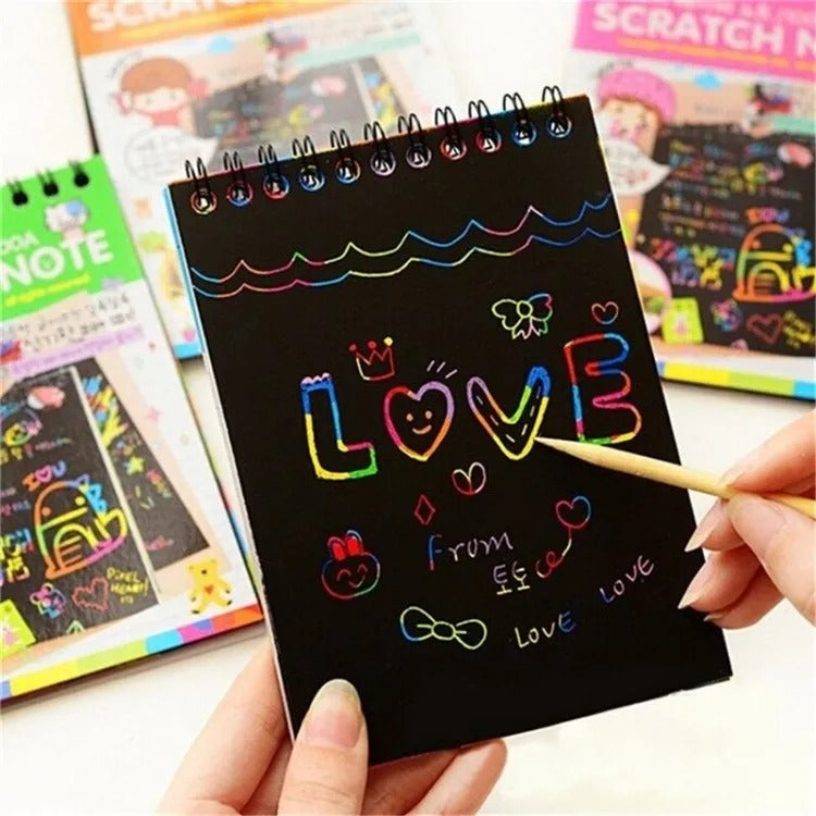 Colorful, Magical Scratch Doodle Art Book - 15 cm