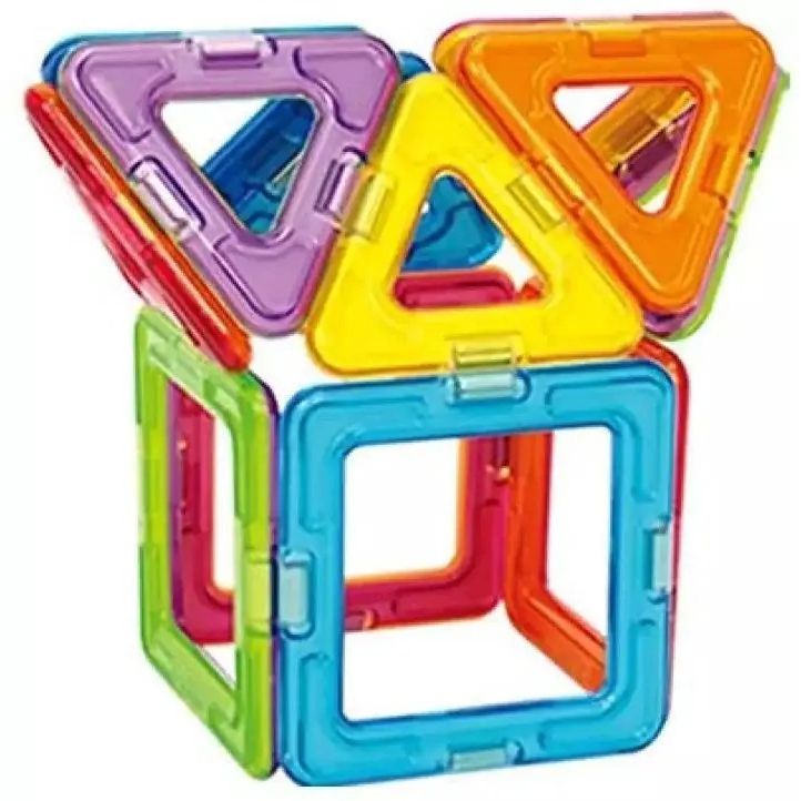 30Pcs Magnetic Sheet With Colorful Blocks & Puzzle Box