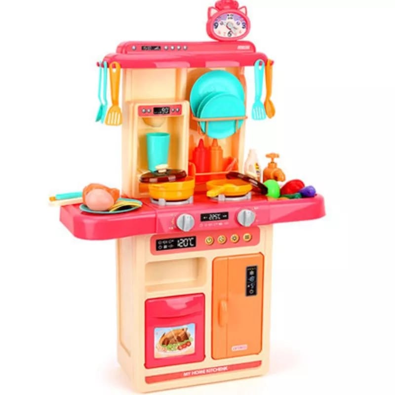 Spraying Mist Kids Kitchen Play Set With Sink & 42 Accessories