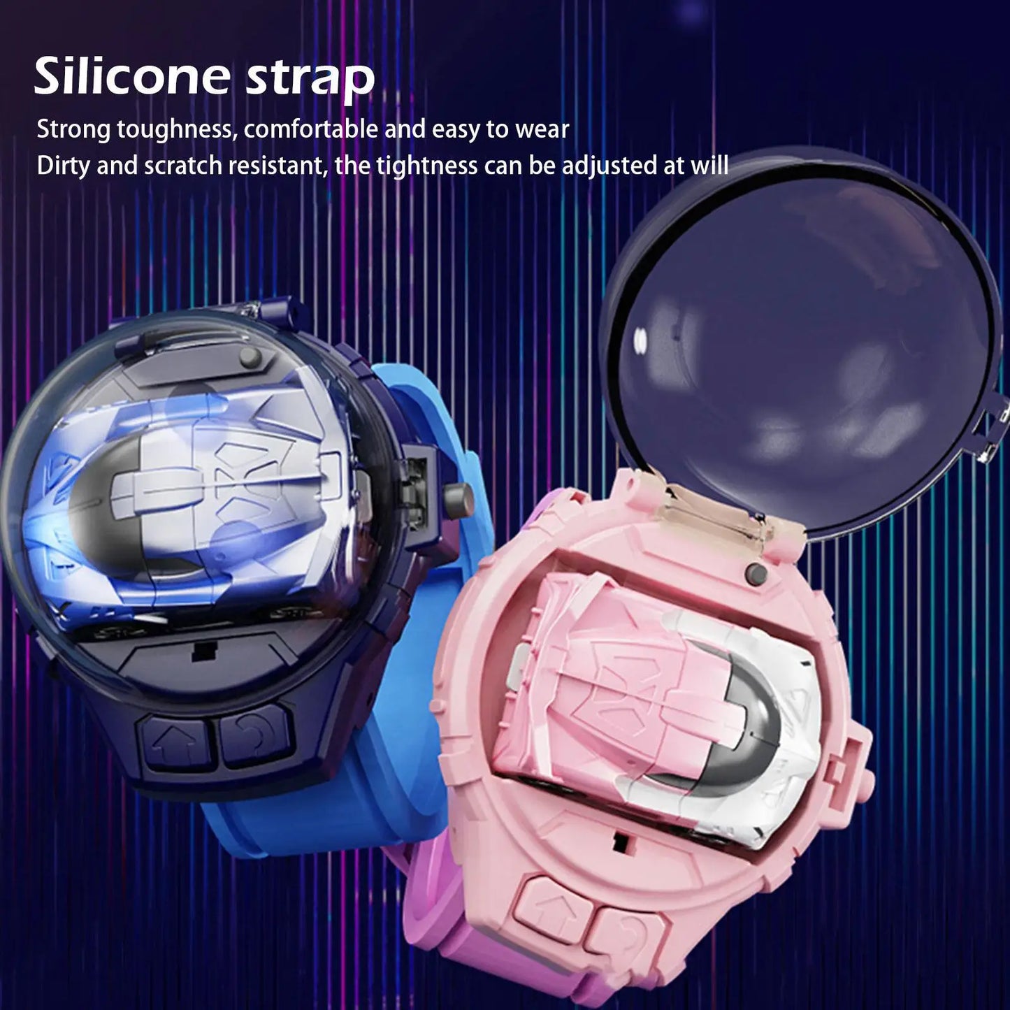 Alloy Mini Racing Car Bugatti | Car Band | Control From Hand Watch