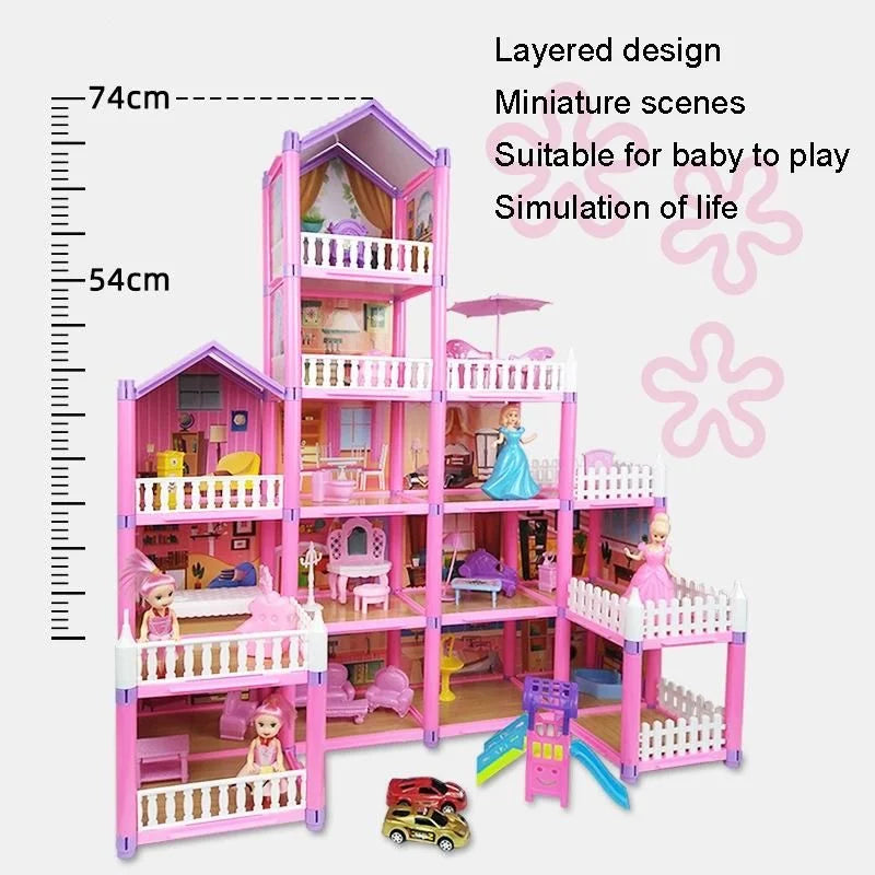 162 PCS Barbie Dream Castle Doll House Play Set