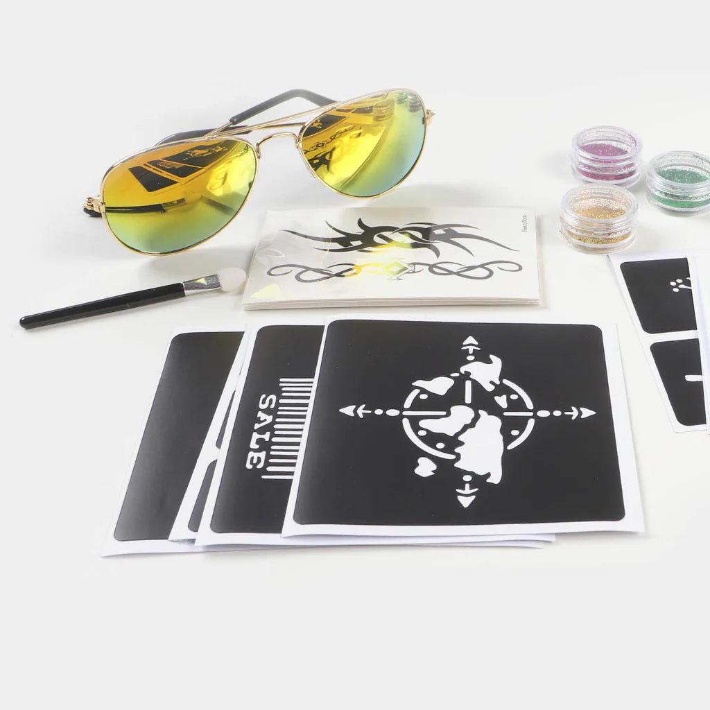 DIY Artificial Tattoo Design & Paint Set For Girls