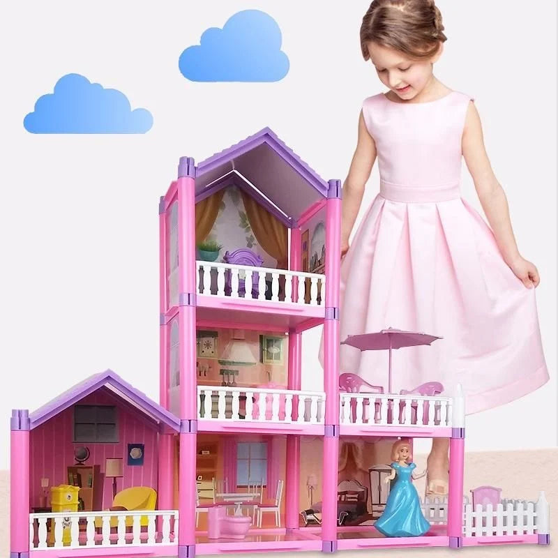 162 PCS Barbie Dream Castle Doll House Play Set