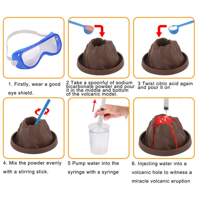 Volcano DIY Experimental Device Eruption | DIY Toy For Kids