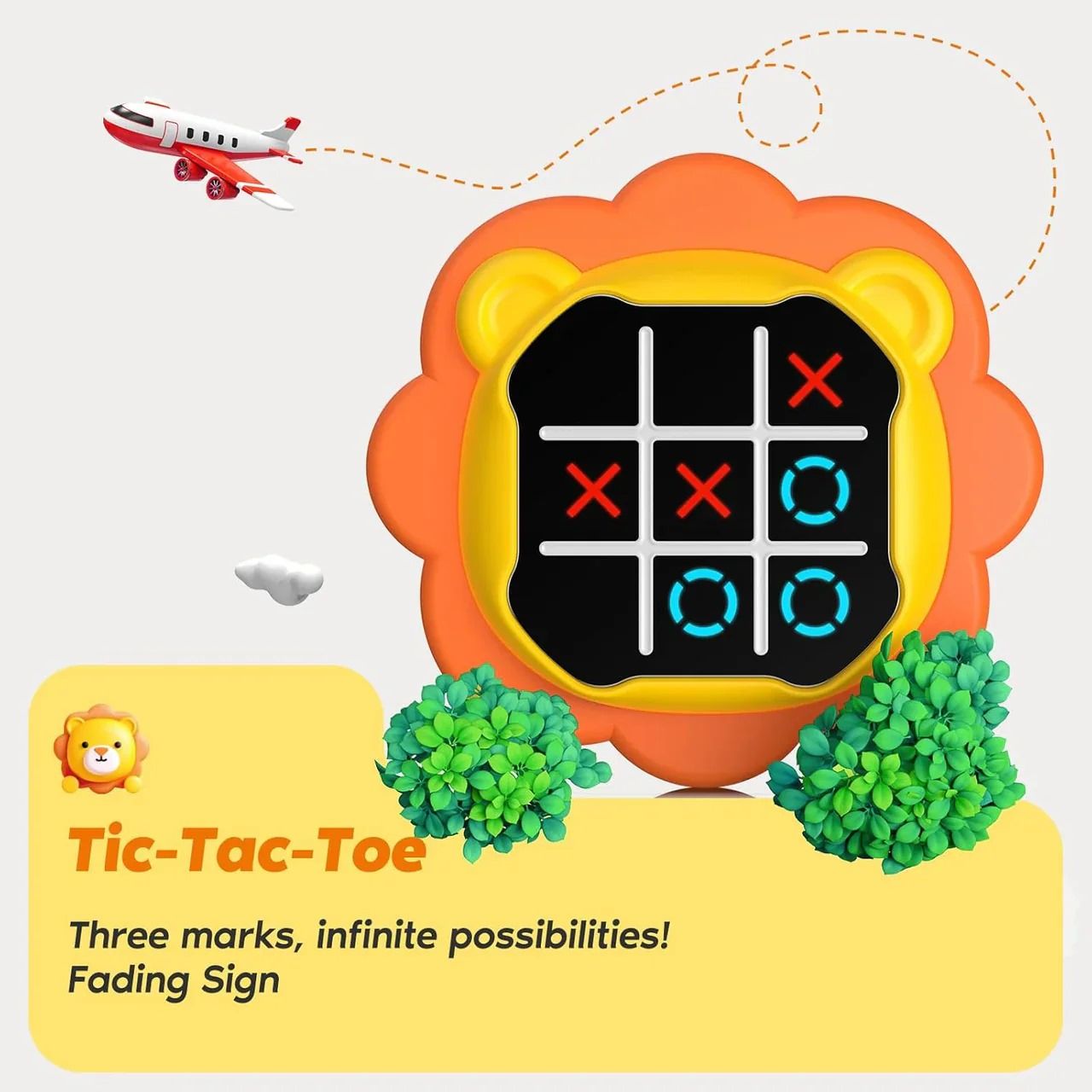 2-in-1 Tac Tac Toe Game With Light & Sound For Kids