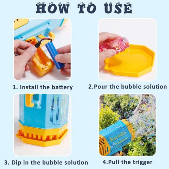 Bubble Gun | 45 Hole Toy Gun