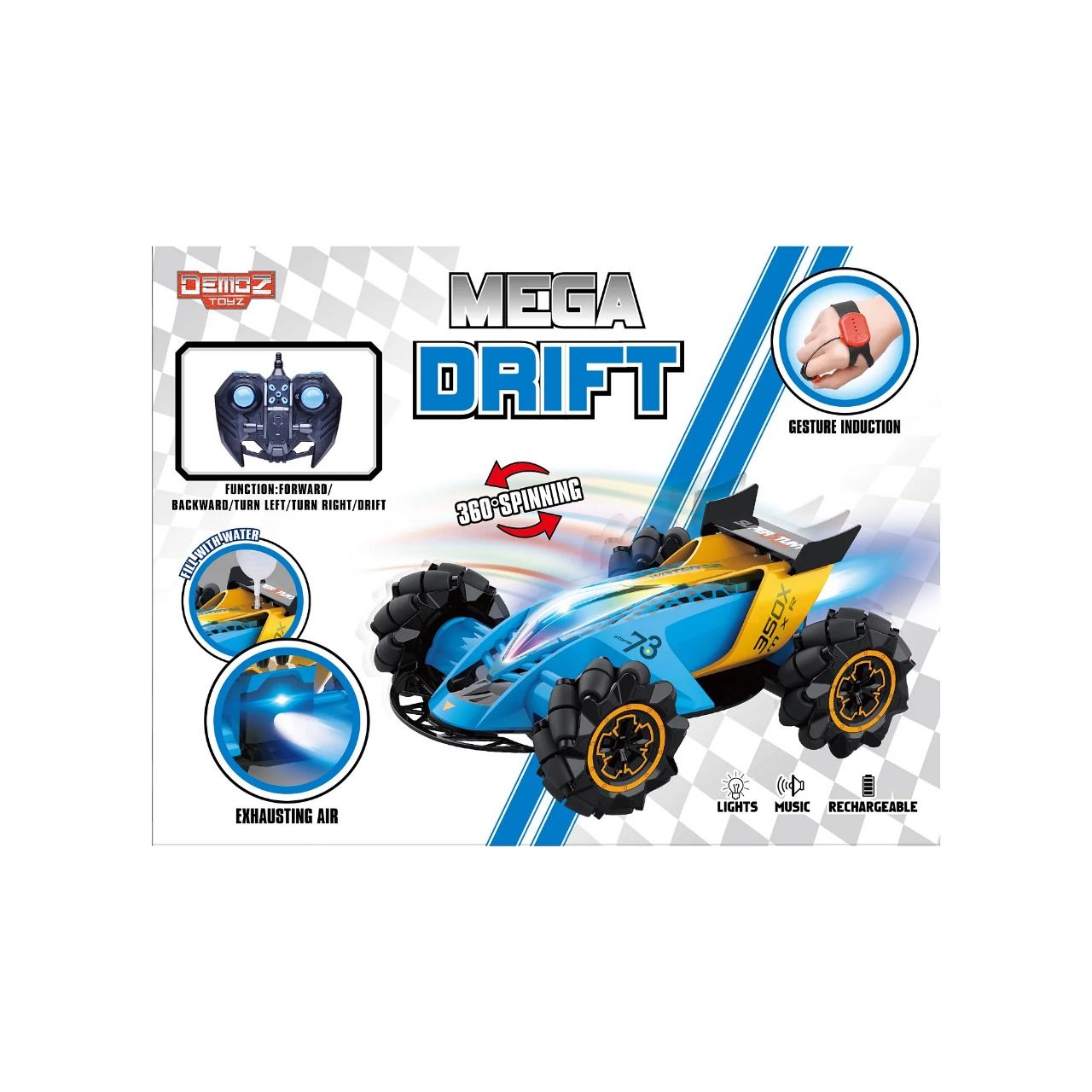 Hand Gesture Remote Control Car With Rechargeable Batteries