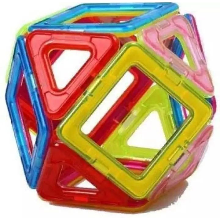 30Pcs Magnetic Sheet With Colorful Blocks & Puzzle Box