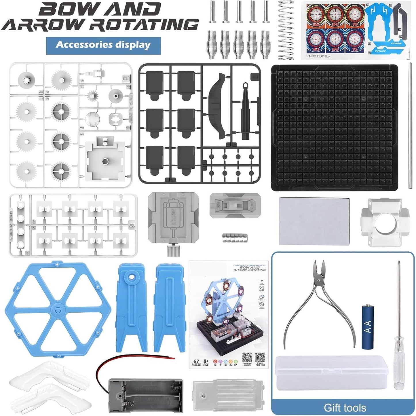 DIY Bow And Arrow Rotating Circuit Kit Toy