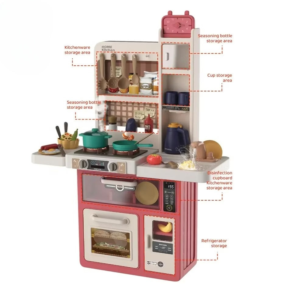 Spray Kitchen Set | 55 Pcs Kitchen Toy Set With Accessories & Sound Features