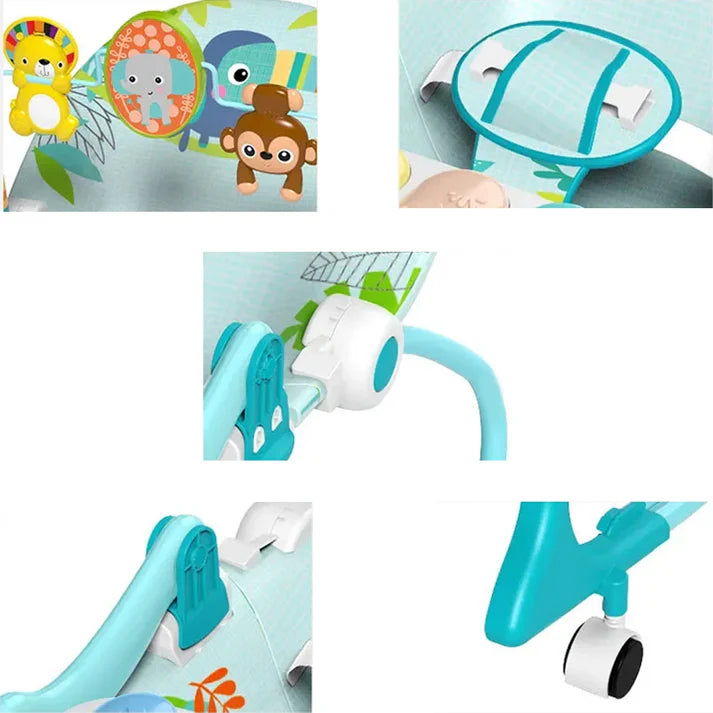 3-in-1 Multifunctional Dining Rocking Chair With Music For Toddlers