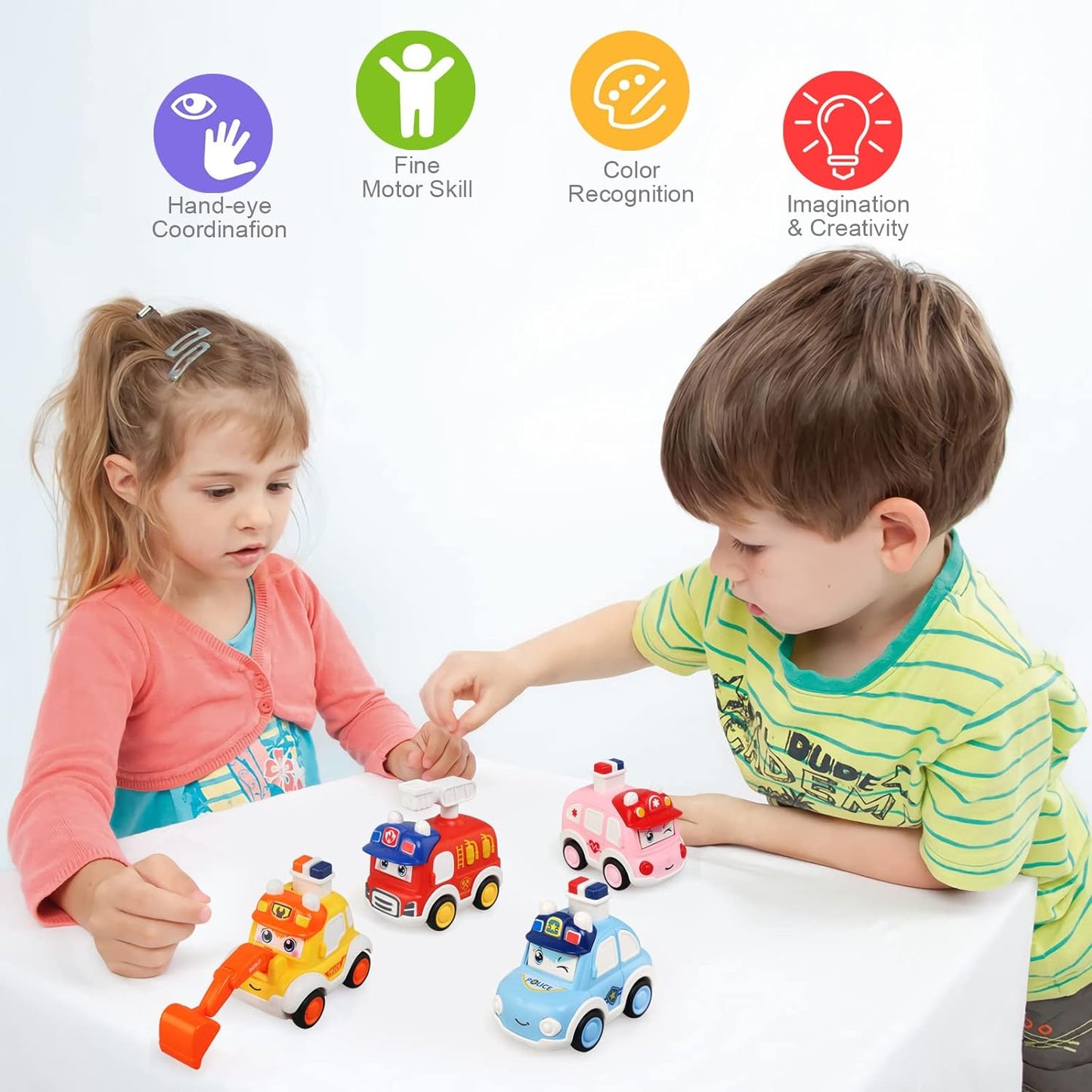 Press and Go Face Expression Cars For Kids