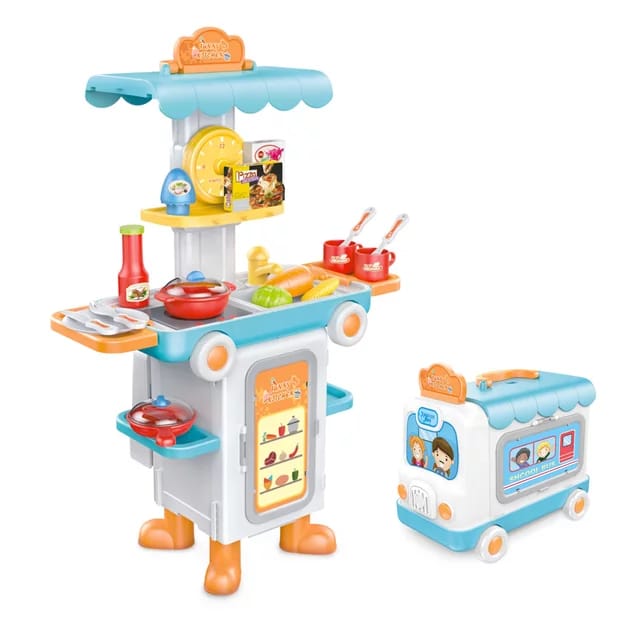 Transforming Kitchen Set | 2in1 Deformation Bus Play Set