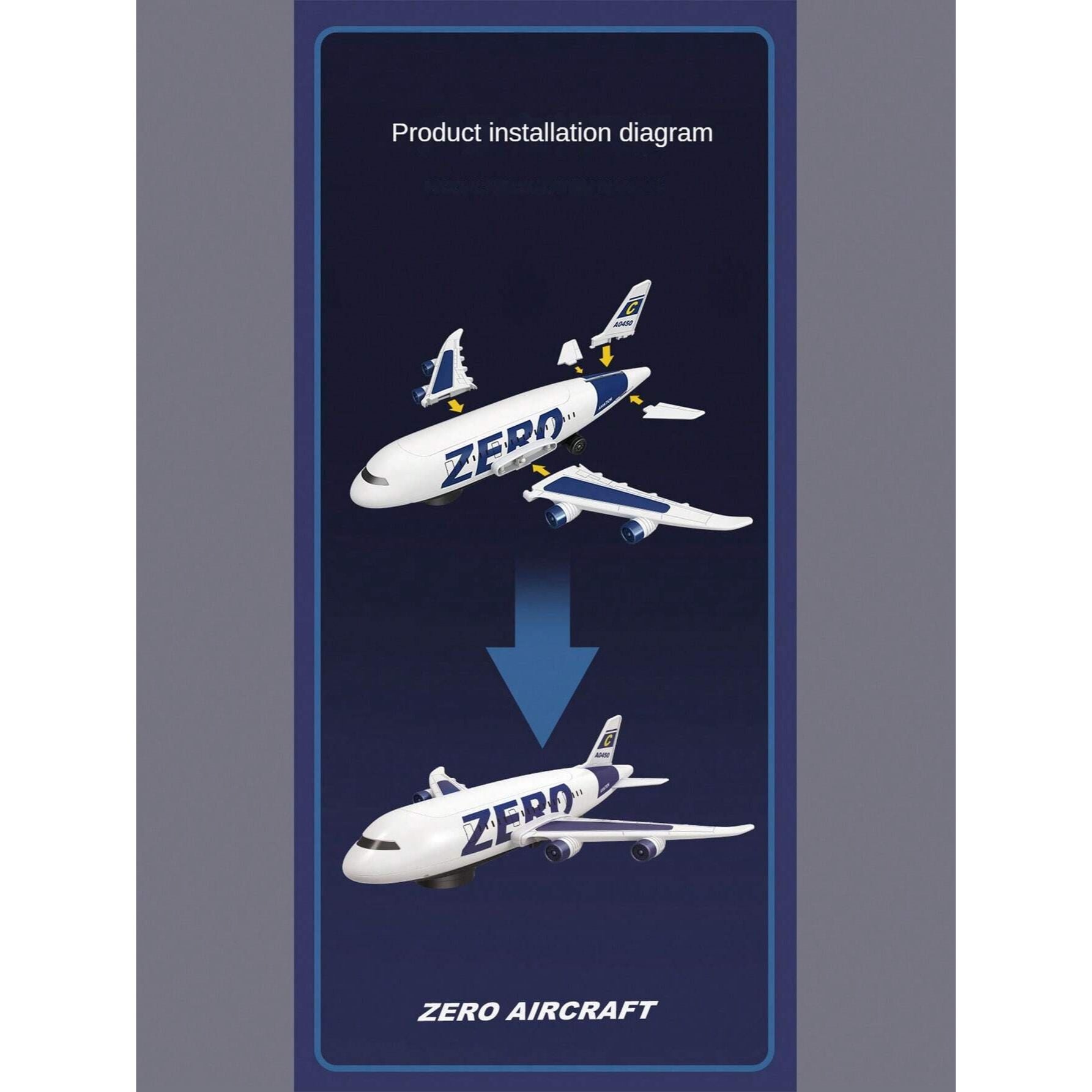 Airliner Plane | Zero Air Craft Toy For Kids
