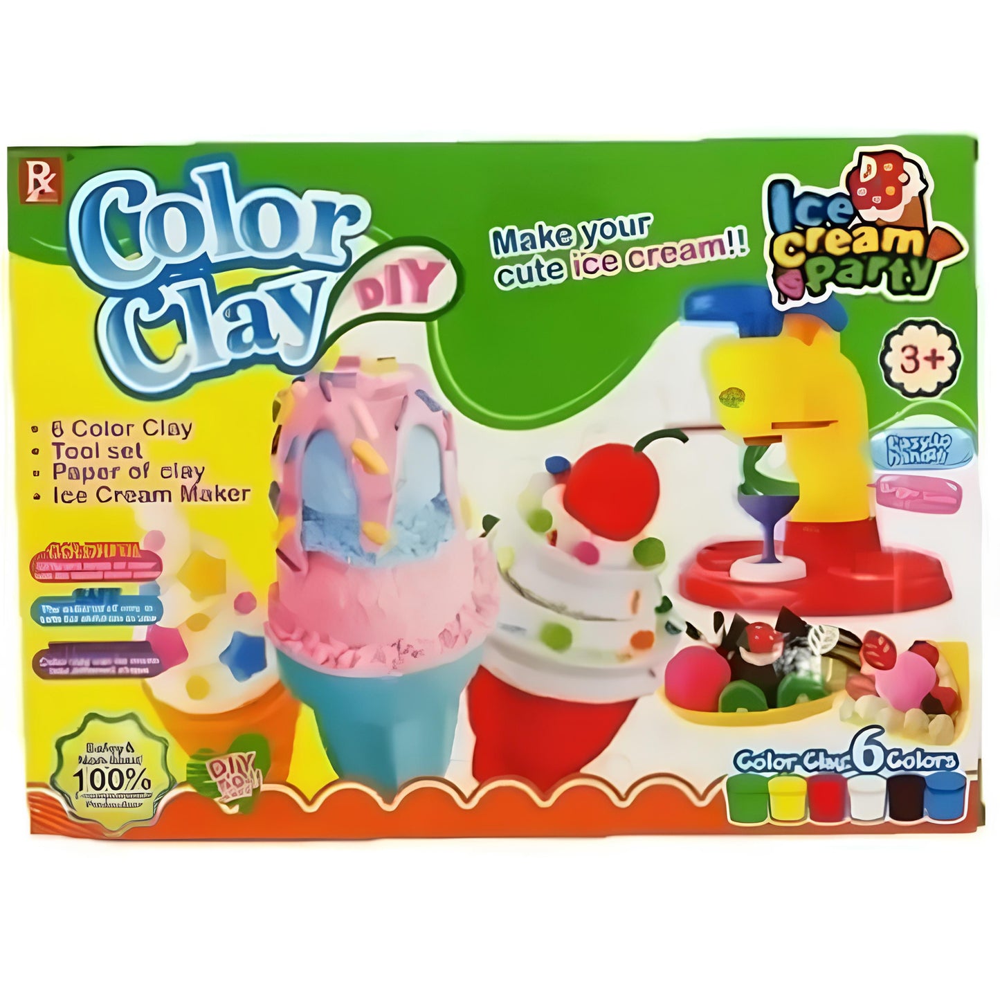 Color Clay Diy Ice cream Party | DIY Toy For Kids