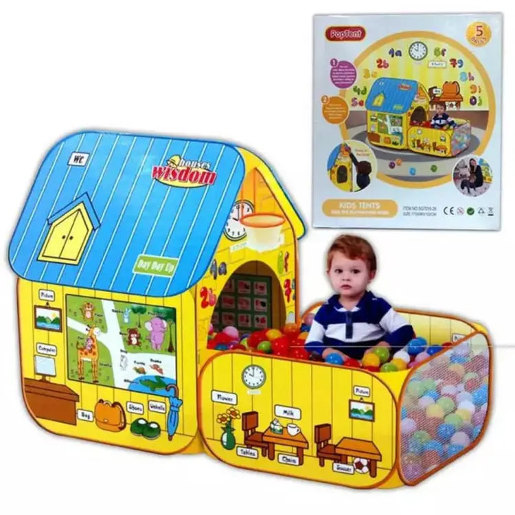 Tent House with 5 Soft Plastic Balls For Kids