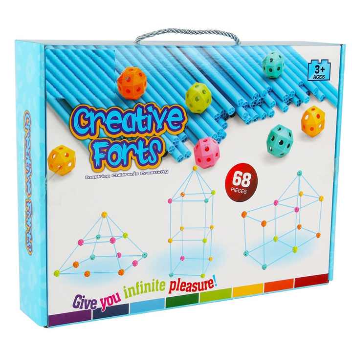 68 Pcs Kids Fortress Building Set DIY Toys