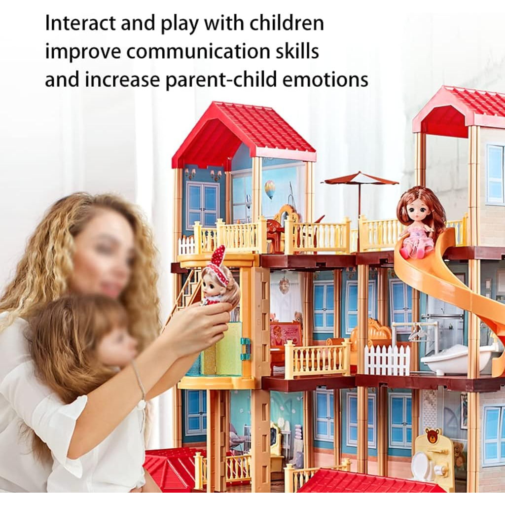 Qixi Toys | Princess Doll House | 395 Pcs Doll House