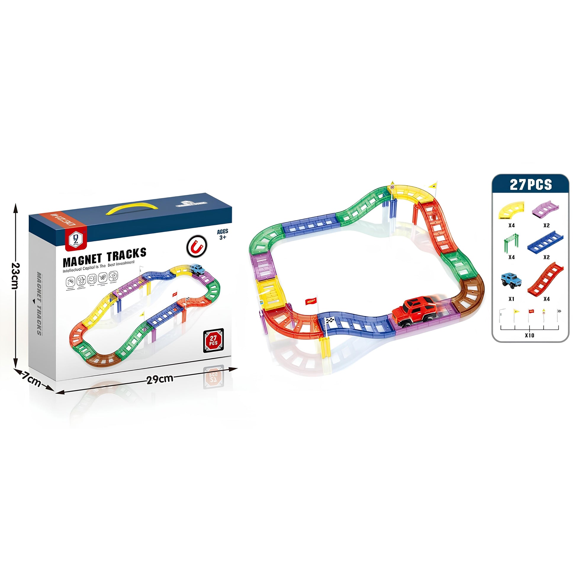 Magnet Tracks Car | Roller Coaster Cars | 27 & 47 Pcs