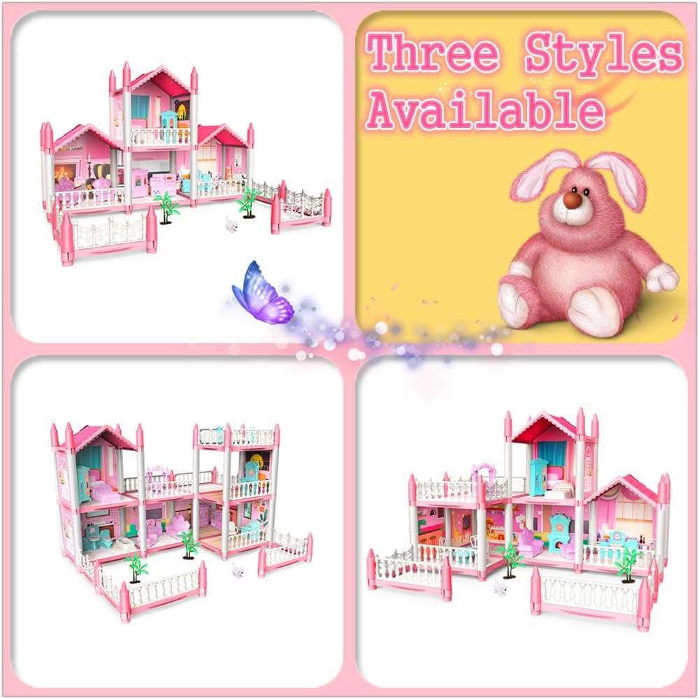 3 Storey Doll House Villa Set For Kids