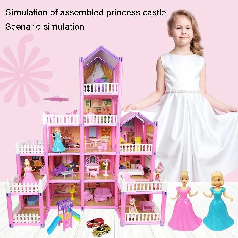 162 PCS Barbie Dream Castle Doll House Play Set