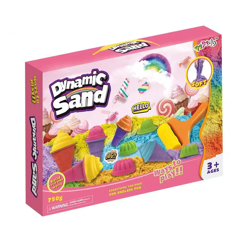 DIY Multi-Color Soft Kinetic Sand Play Kit
