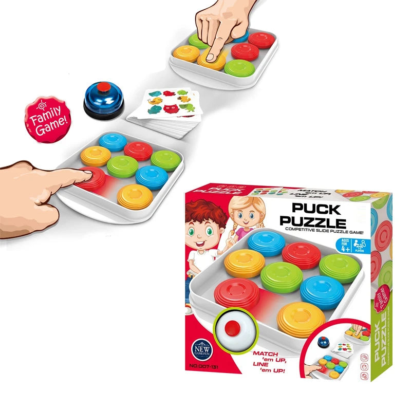 Puck Puzzle | Two Player Game | Competitive Slide Puzzle Game