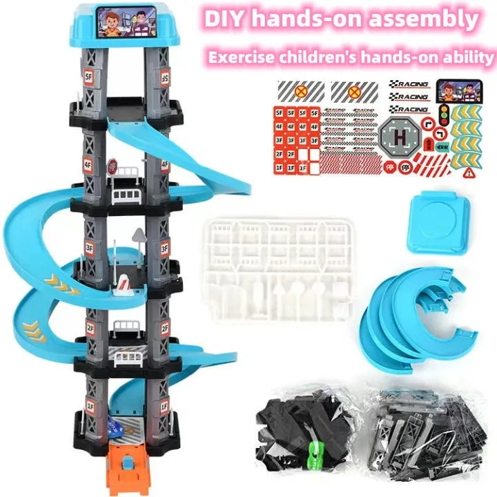 Parking Racing Speed Racing Car Spiral | 24 Pcs Dog Track For Kids