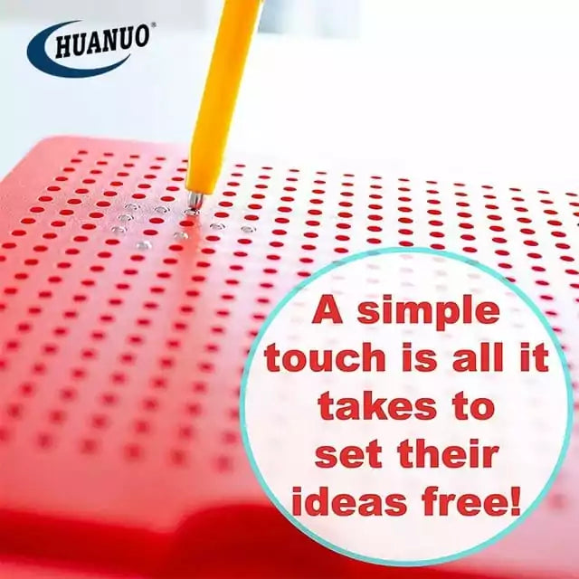 Magnetic Board | Magnetic Drawing Balls & Pen | Pixel Art Fun