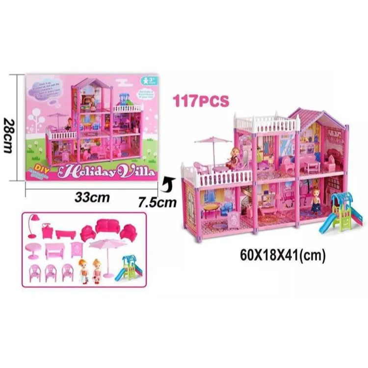 Three Storey Holliday Barbie Doll House Villa