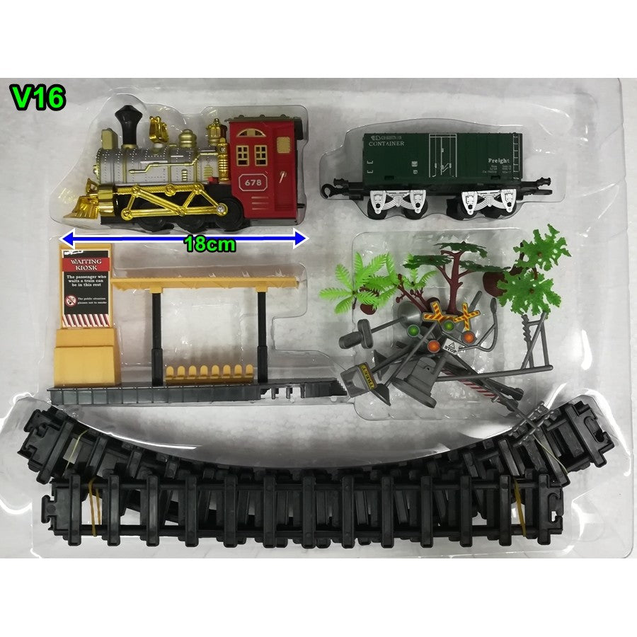 Classic Train Track | Electric Train Toy | Train Station With Decorations