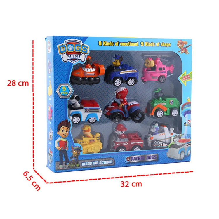 6/9 Figure Paw Patrol Character Dogs Cars For Kids