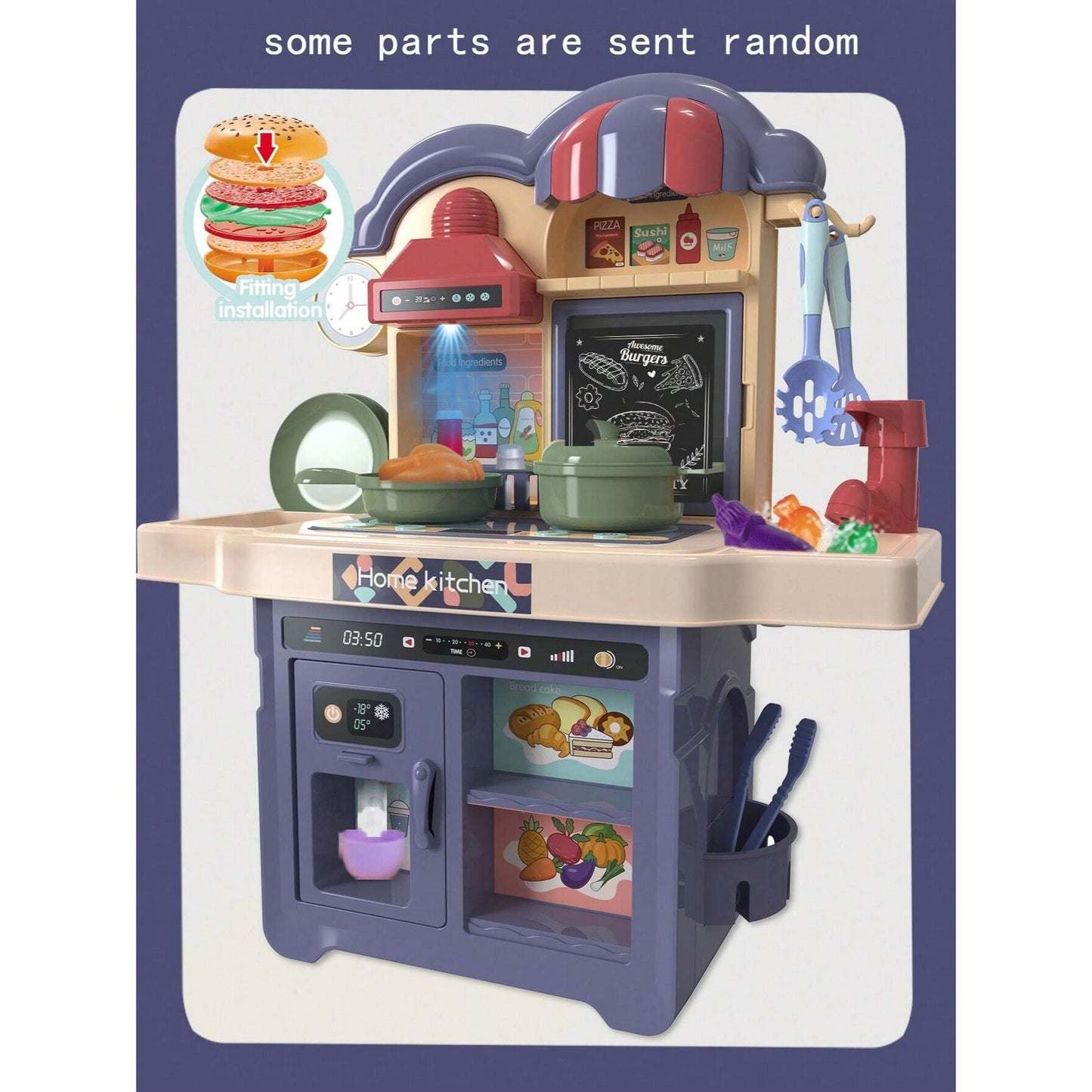 Multifunctional Happy Baby Role-Playing Kitchen Set | Water Sink Faucet With 25+ Accessories