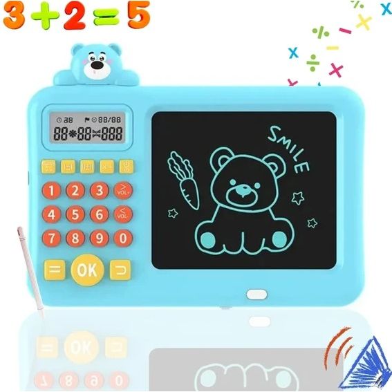 Cute 2-in-1 Calculator & Writing Tablet For Kids | Educational Toys