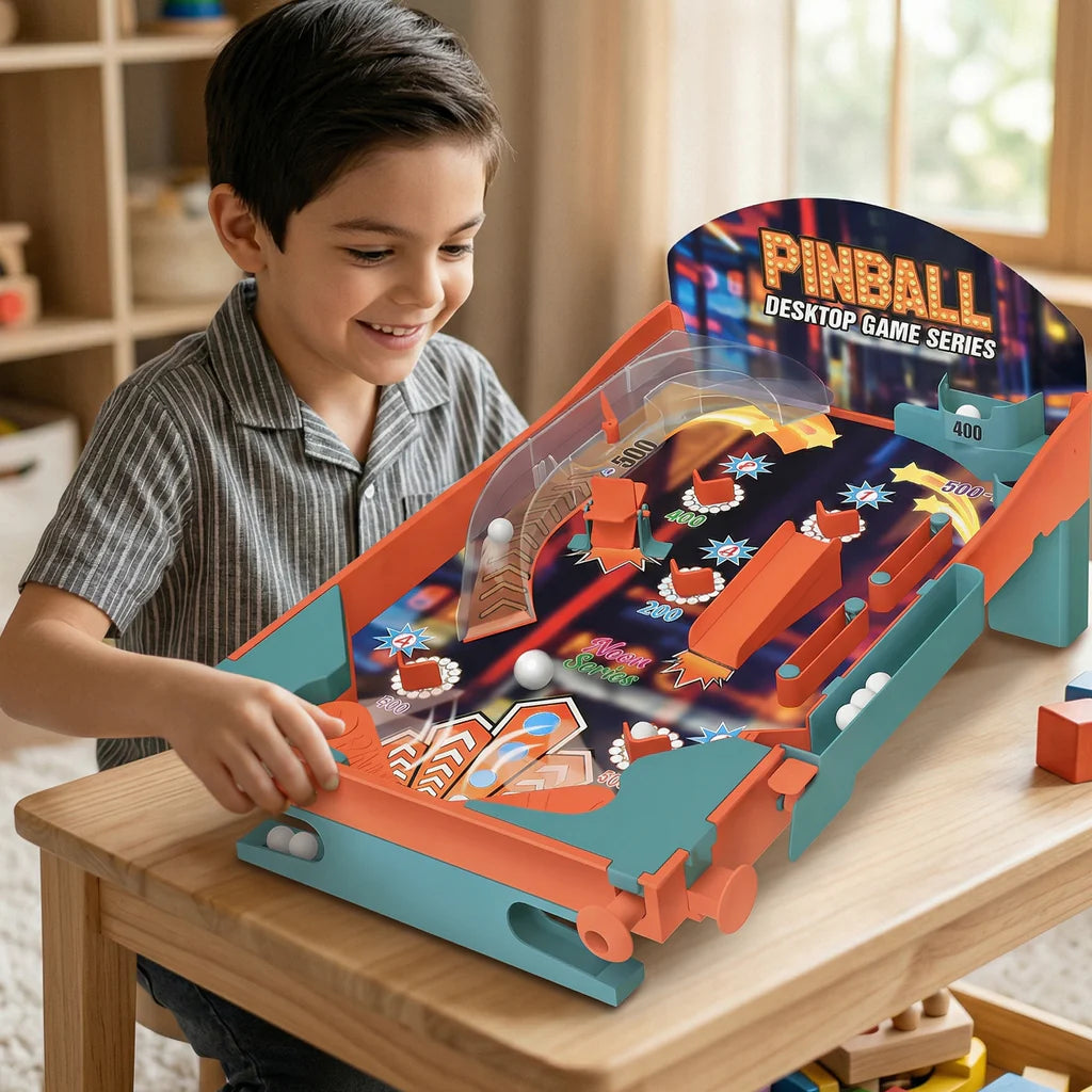 Pinball Desktop Game with LED Lights & Scoreboard
