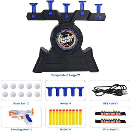 Floating Air Target Shooter | Nerf Pistol Gun | Soft Bullet Two Player Game