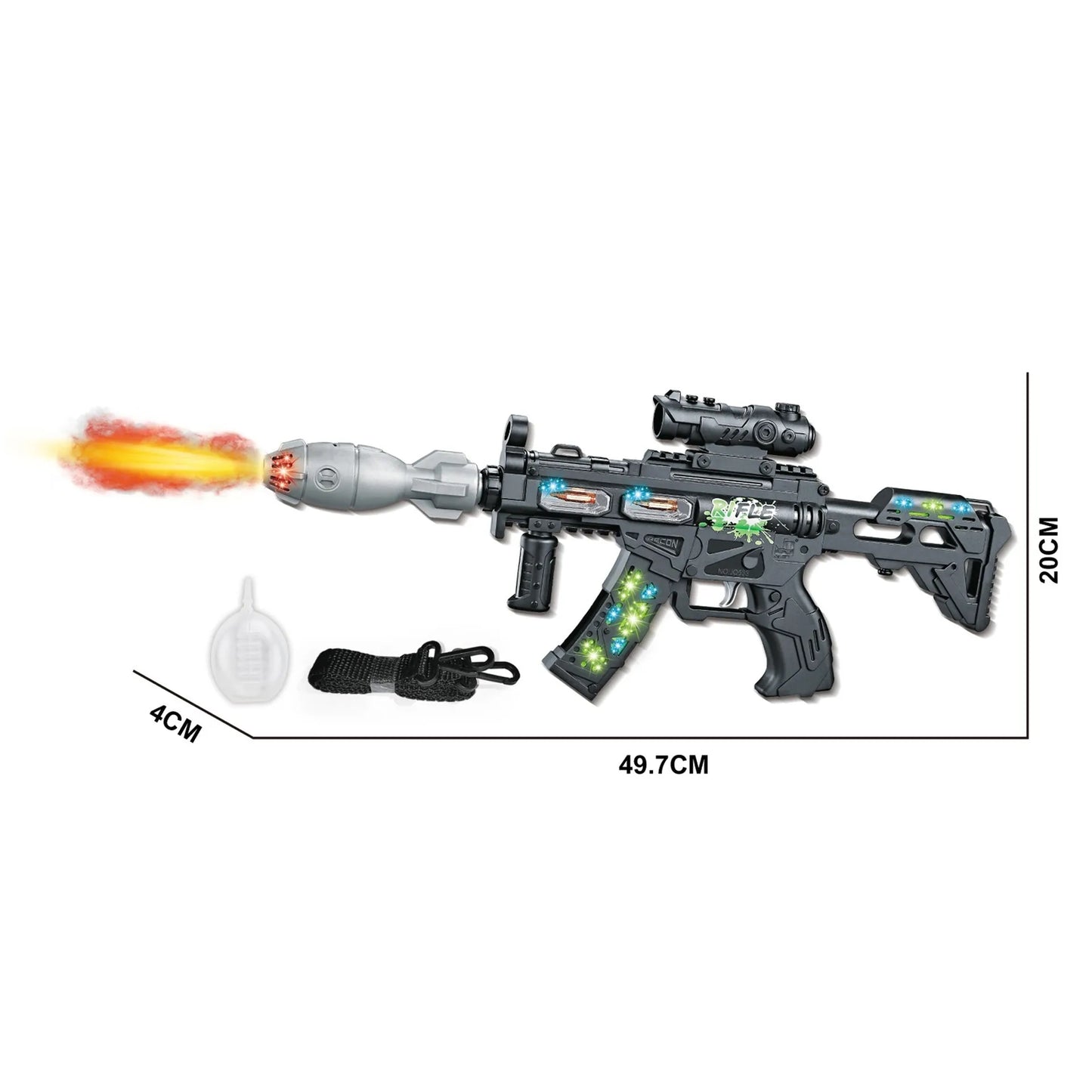 Cool Spray Toy Gun with 3D LED Lights & Mist