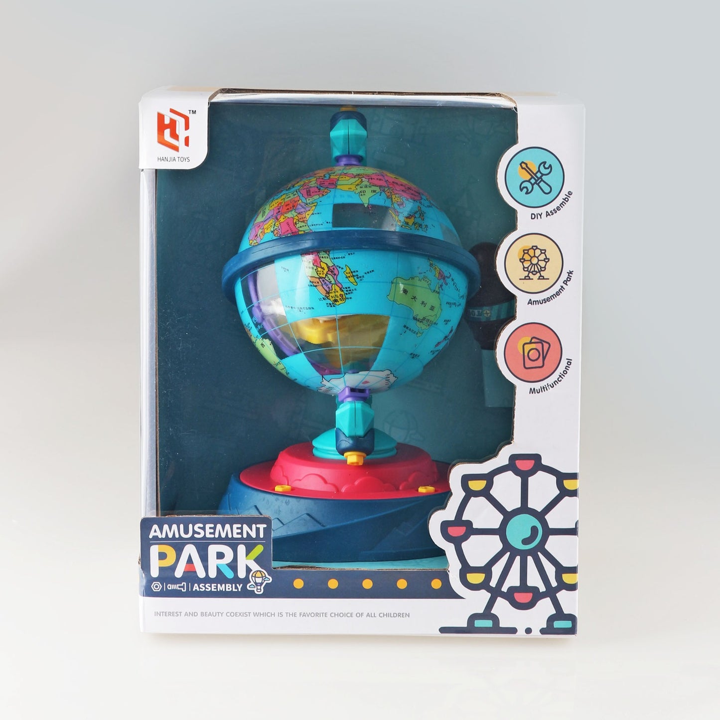 DIY Amusement Park Assembly Globe | Learning Globe Toy For Kids