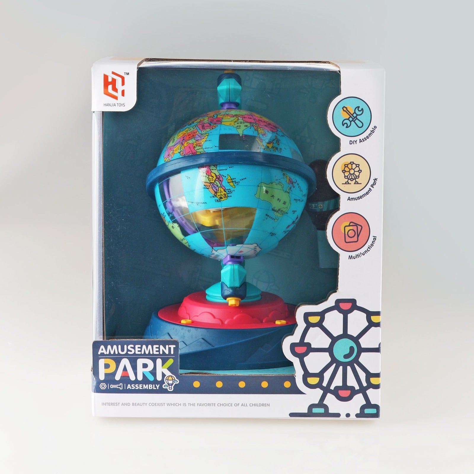 DIY Amusement Park Assembly Globe | Learning Globe Toy For Kids