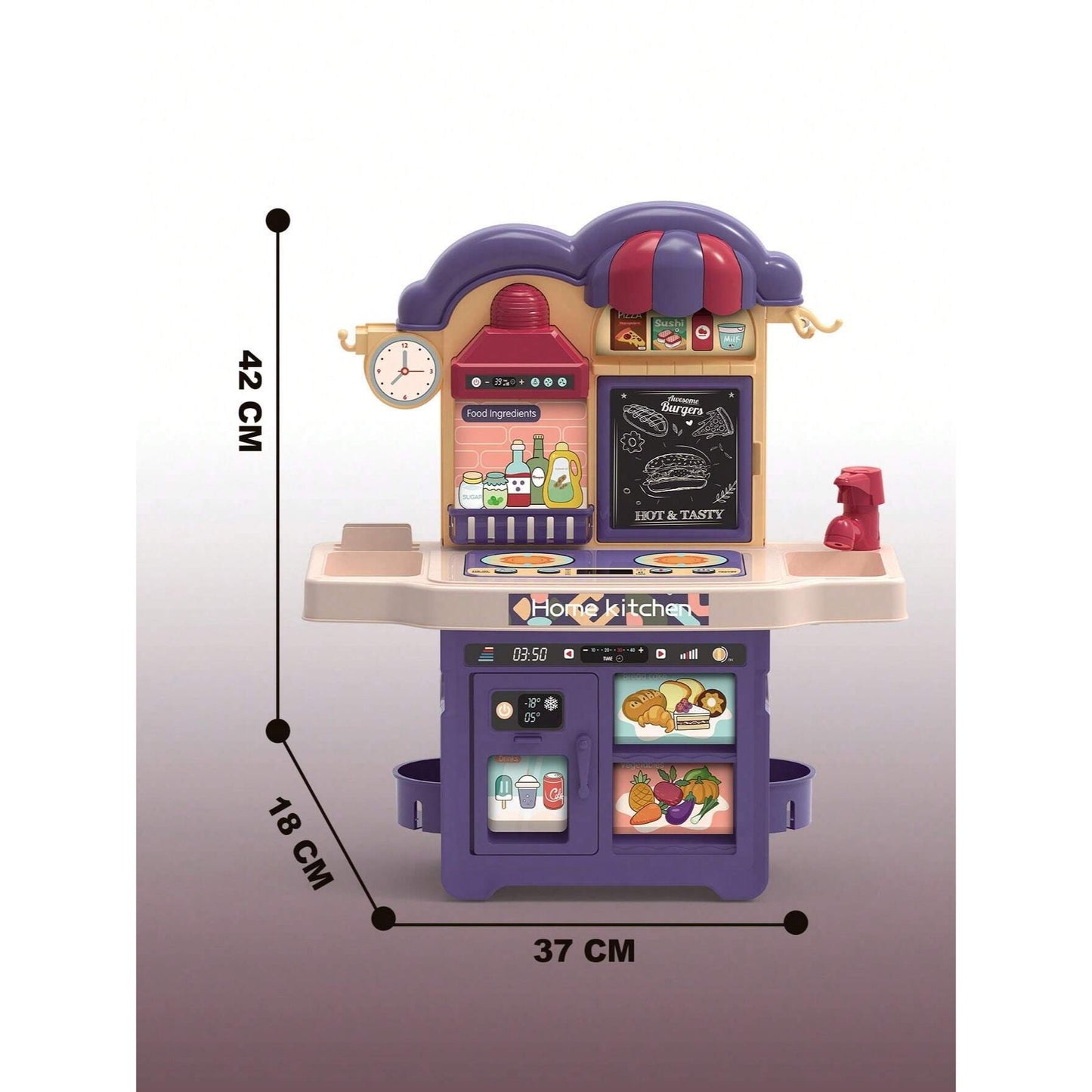 Multifunctional Happy Baby Role-Playing Kitchen Set | Water Sink Faucet With 25+ Accessories
